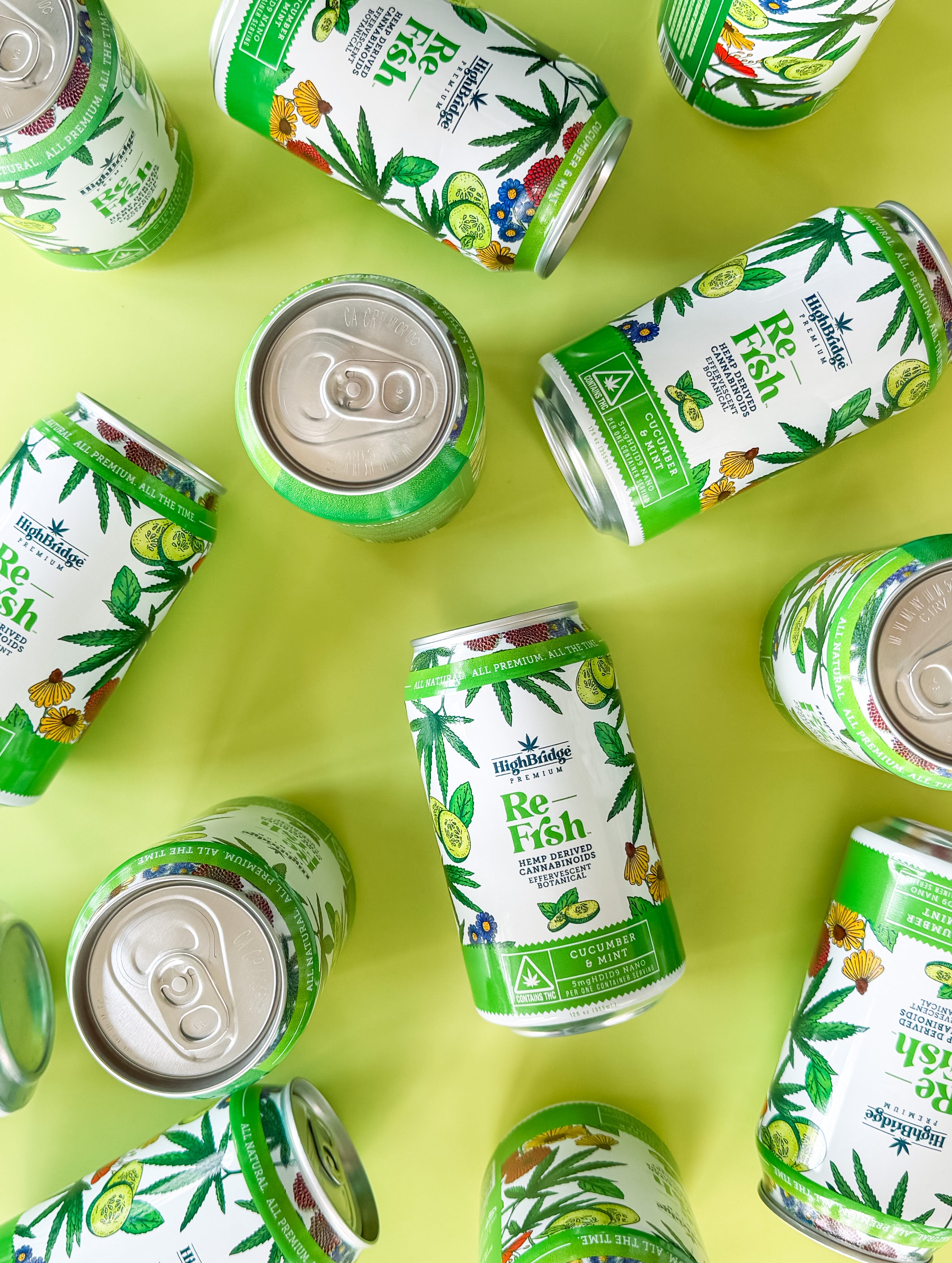 Cucumber + Mint Botanical Re-Frsh™ THC-Infused Seltzer